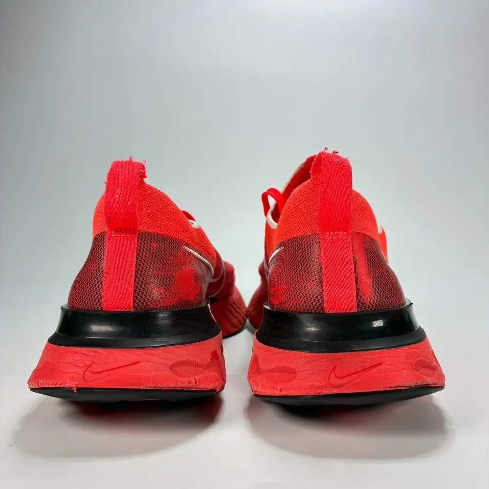 Nike React Infinity Run Flyknit Bright Crimson Shoes CD4371-600 Men's Size 10.5